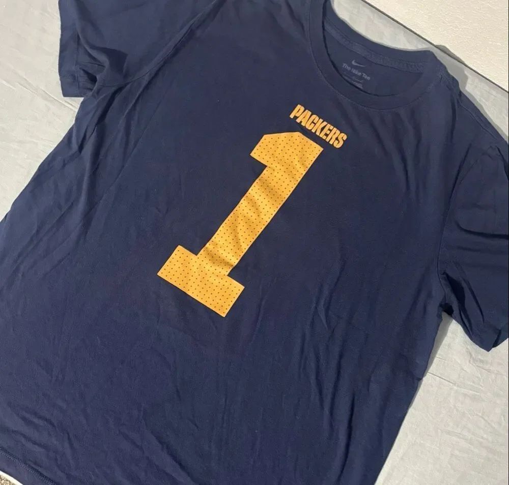 Nike Green Bay Packers NFL Micah Parsons #1 Blue T-Shirt Men Size L